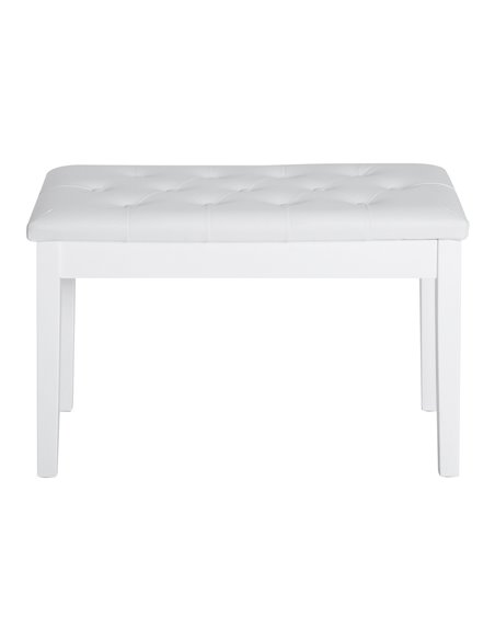 Homcom PU Leather Upholstered Piano Stool, Dressing Table Seat with Storage, White - pic 9718 | FastDaddyshop