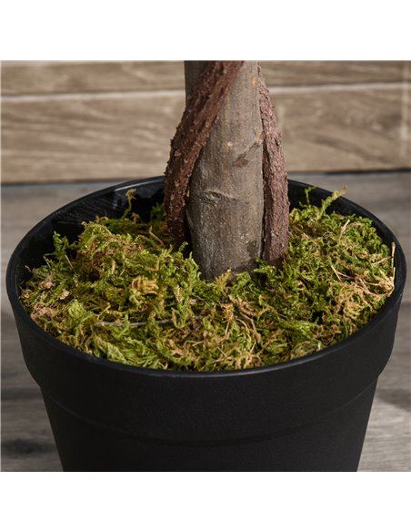 Outsunny Artificial Topiary Bay Laurel Ball Trees, Set of 2, Decorative Plant with Nursery Pot, for Indoor Outdoor Use, 120cm 84 - pic 97200 | FastDaddyshop