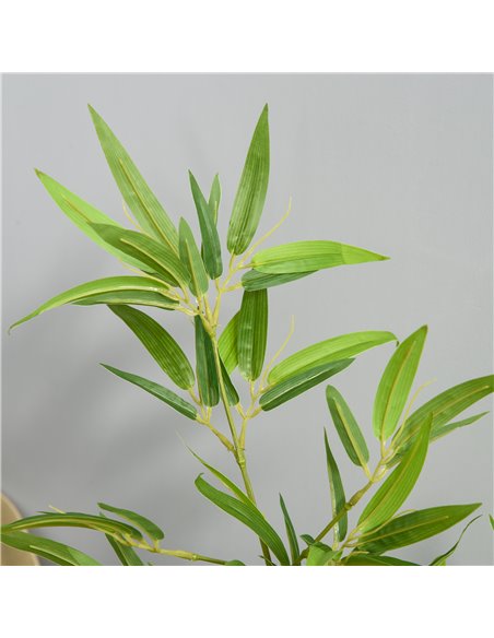 Outsunny Artificial Bamboo Trees, Set of 2, Decorative Plant with Nursery Pot, for Indoor Outdoor Use, 120cm 844-357 - pic 97252 | FastDaddyshop