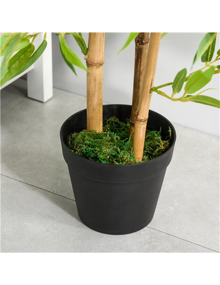 Outsunny Artificial Bamboo Trees, Set of 2, Decorative Plant with Nursery Pot, for Indoor Outdoor Use, 120cm 844-357 - pic 97254 | FastDaddyshop
