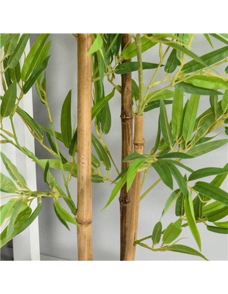 Outsunny Artificial Bamboo Trees, Set of 2, Decorative Plant with Nursery Pot, for Indoor Outdoor Use, 120cm 844-357 - pic 97255 | FastDaddyshop