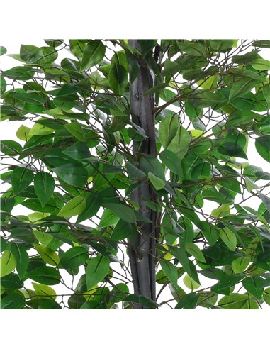 Outsunny 145cm Artificial Tree Banyan Plant Faux Decorative Tree W/ Cement Pot Vibrant Greenery Shrubbery Indoor Outdoor Accesso