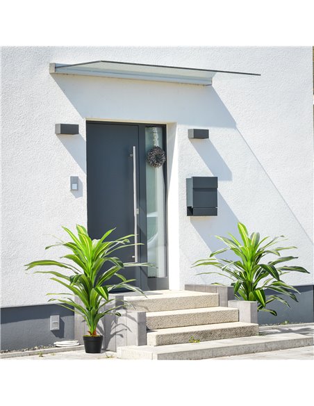 Outsunny Set of 2 Artificial Dracaena Trees, 110cm/3.6FT Tall Decorative Plants with 40 Leaves & Nursery Pot, Fake Tropical Tree - pic 97275 | FastDaddyshop
