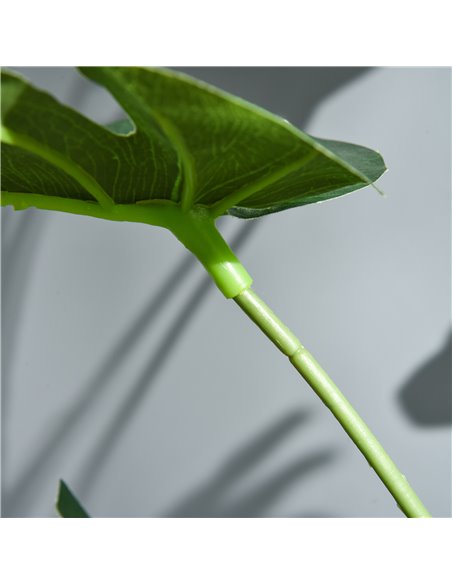 Outsunny 100cm/3.3FT Artificial Monstera Tree, Decorative Cheese Plant 21 Leaves w/ Nursery Pot, Fake Tropical Palm Tree, Set of - pic 97291 | FastDaddyshop