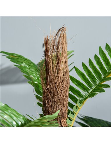 Outsunny Set of 2 Artificial Plant Tropical Palm in Pot, Fake Plants for Home Indoor Outdoor Decor, 150cm, Green 844-P043