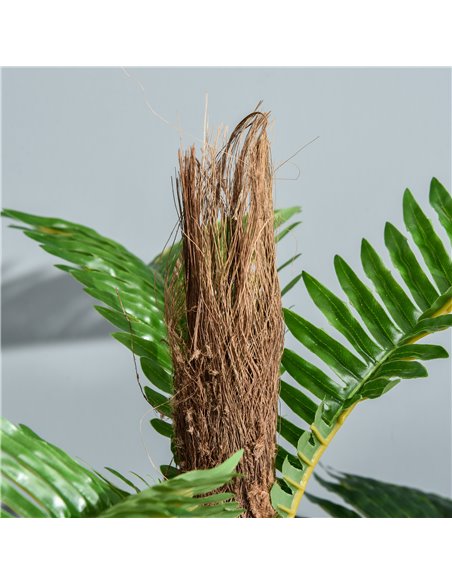 Outsunny Set of 2 Artificial Plant Tropical Palm in Pot, Fake Plants for Home Indoor Outdoor Decor, 150cm, Green 844-P043 - pic 97308 | FastDaddyshop