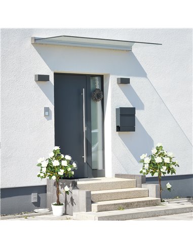 Outsunny Set of 2 Artificial Plants White Rose Floral in Pot, Fake Plants for Home Indoor Outdoor Decor, 90cm 844-P046
