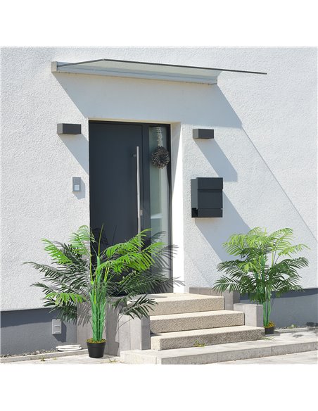 Outsunny Artificial Palm Tree in Pot, 2 Pack Fake Plants, Home Indoor Outdoor Decor, 125cm, Green 844-P044 - pic 97329 | FastDaddyshop