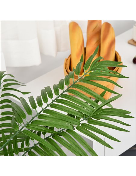 Outsunny Artificial Palm Tree in Pot, 2 Pack Fake Plants, Home Indoor Outdoor Decor, 125cm, Green 844-P044 - pic 97335 | FastDaddyshop