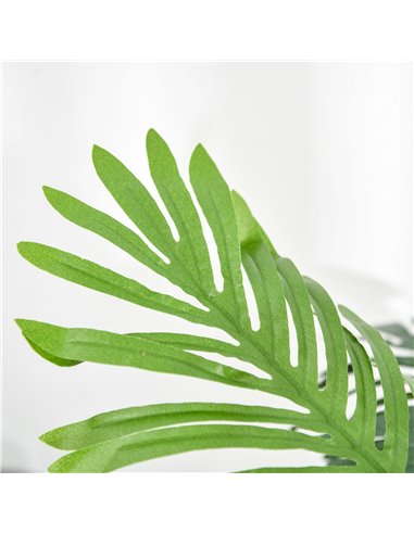 Outsunny 2 Pack 60cm Artificial Palm Tree Decorative Plant with Nursery Pot, Fake Tropical Tree for Indoor Outdoor Décor 844-P06