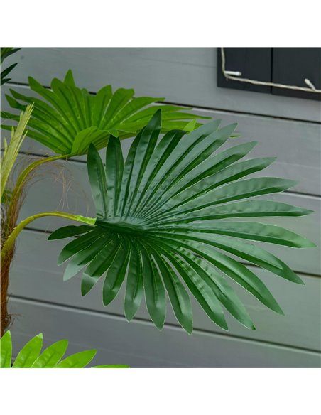 HOMCOM Artificial Palm Tree: 135cm Tropical Faux Plant in Nursery Pot for Indoor & Outdoor Decor, Evergreen 830-445 - pic 97362 | FastDaddyshop