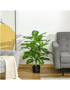 HOMCOM Artificial Evergreen Tree Fake Decorative Plant in Nursery Pot for Indoor Outdoor Décor, 95cm 830-433 2