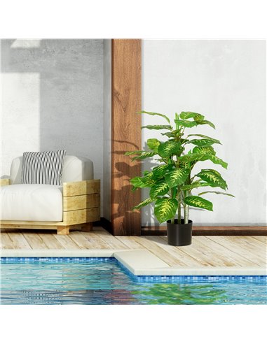 HOMCOM Artificial Evergreen Tree Fake Decorative Plant in Nursery Pot for Indoor Outdoor Décor, 95cm 830-433