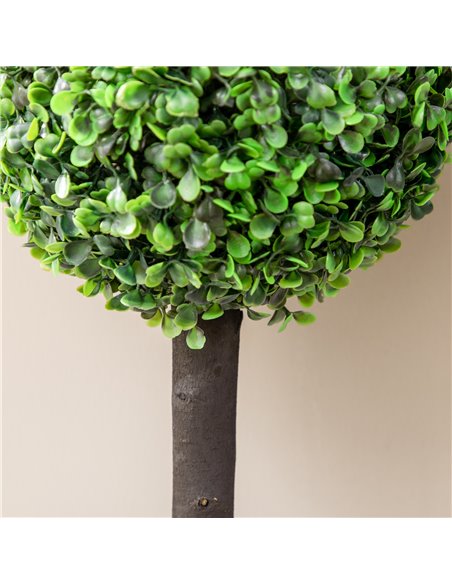 HOMCOM Artificial Boxwood Topiary Balls Set of 2: Faux Plants in Pots, Indoor Outdoor Decor, 20x20x60cm, Green. 830-678V00GN - pic 97444 | FastDaddyshop
