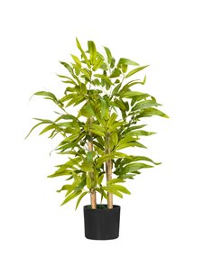 HOMCOM Artificial Bamboo Tree, Fake Plant in Pot for Indoor Outdoor Decor, 15x15x60cm, Green 830-668V00GN