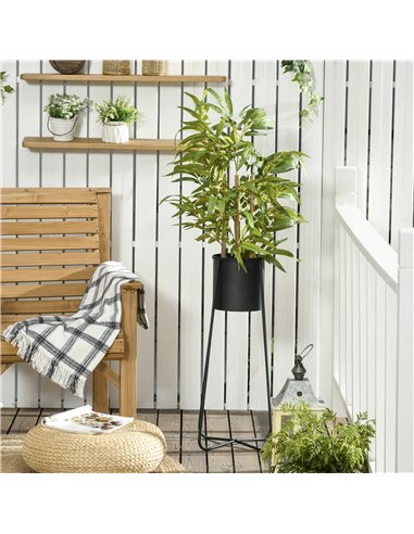 HOMCOM Artificial Bamboo Tree, Fake Plant in Pot for Indoor Outdoor Decor, 15x15x60cm, Green 830-668V00GN