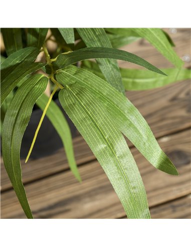 HOMCOM Artificial Bamboo Tree, Fake Plant in Pot for Indoor Outdoor Decor, 15x15x60cm, Green 830-668V00GN