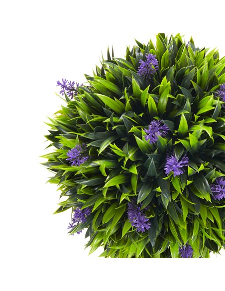 HOMCOM Artificial Lavender Topiary Balls Set of 2: Decorative Faux Plants in Pots for Indoor Outdoor Ambience, 60cm. 830-704V00G - pic 97479 | FastDaddyshop