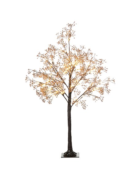 HOMCOM 4ft Artificial Gypsophila Blossom Tree Light with 72 Warm White LED Light, Baby Breath Flowers for Home Party Wedding, In - pic 97490 | FastDaddyshop