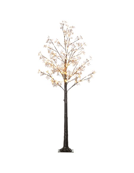 HOMCOM 6ft Artificial Gypsophila Blossom Tree Light with 96 Warm White LED Light, Baby Breath Flowers for Home Party Wedding, In - pic 97499 | FastDaddyshop