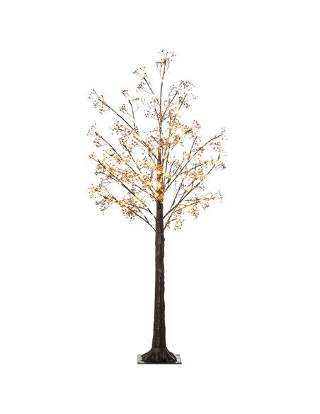 HOMCOM 5ft Artificial Gypsophila Blossom Tree Light with 96 Warm White LED Light, Baby Breath Flowers for Home Party Wedding, In - pic 97508 | FastDaddyshop