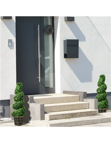 HOMCOM Set of 2 Artificial Plants, Topiary Spiral Boxwood Trees with Pot, for Home Indoor Outdoor Decor, 90cm 830-794V00GN - pic 97545 | FastDaddyshop