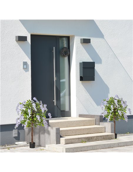 HOMCOM Twin Pack Artificial Wisteria Plants in Pots, 100cm Tall Fake Floral Decor for Indoors & Outdoors 830-P093 - pic 97583 | FastDaddyshop