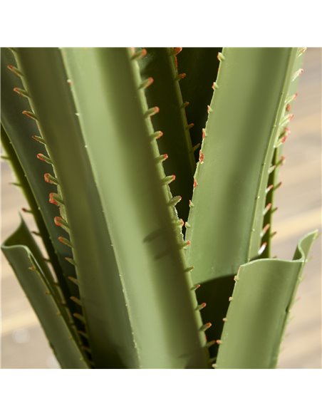 HOMCOM Artificial Agave Plants: Faux Succulent Set of 2 in Pots for Indoor/Outdoor Décor, Verdant Green 830-P092 - pic 97594 | FastDaddyshop