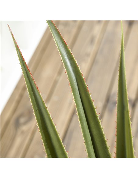 HOMCOM Artificial Agave Plants: Faux Succulent Set of 2 in Pots for Indoor/Outdoor Décor, Verdant Green 830-P092 - pic 97596 | FastDaddyshop