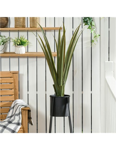 HOMCOM Artificial Agave Plants: Faux Succulent Set of 2 in Pots for Indoor/Outdoor Décor, Verdant Green 830-P092 - pic 97597 | FastDaddyshop