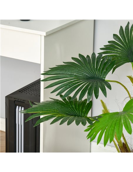 HOMCOM 2 Pack Artificial Plant Palm Tree in Pot, Fake Plants for Home Indoor Outdoor Decor, 135cm, Green 830-P094 - pic 97606 | FastDaddyshop