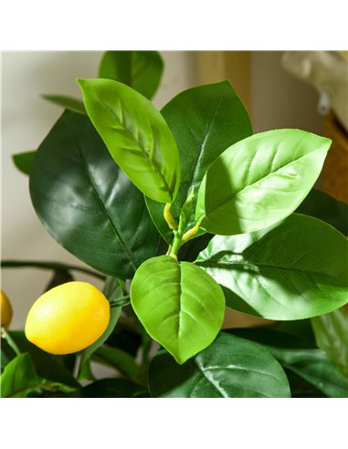HOMCOM Artificial Trees: Lifelike Lemon & Orange Plants in Pots for Indoor/Outdoor Decor, 60cm, Green 830-803V00GN
