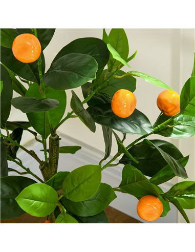 HOMCOM Artificial Trees: Lifelike Lemon & Orange Plants in Pots for Indoor/Outdoor Decor, 60cm, Green 830-803V00GN