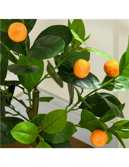 HOMCOM Artificial Trees: Lifelike Lemon & Orange Plants in Pots for Indoor/Outdoor Decor, 60cm, Green 830-803V00GN - pic 97615 | FastDaddyshop