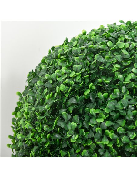 HOMCOM Set of 2 Artificial Topiary Balls, 40cm Faux Boxwood Balls, Hanging Decoration for Home, Indoor, Outdoor, Green 830-790V0 - pic 97622 | FastDaddyshop