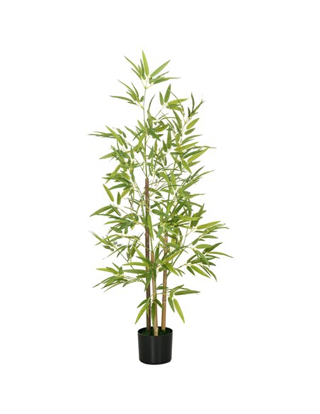 HOMCOM Artificial Plant Bamboo Artificial Tree Height 120 cm with Pot for Home Indoor Decor 830-798V00GN - pic 97652 | FastDaddyshop