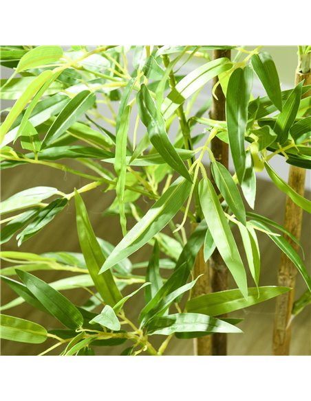 HOMCOM Artificial Plant Bamboo Artificial Tree Height 120 cm with Pot for Home Indoor Decor 830-798V00GN - pic 97659 | FastDaddyshop