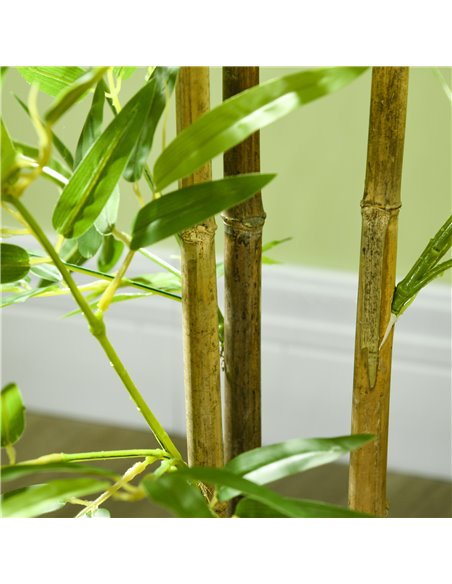 HOMCOM Artificial Plant Bamboo Artificial Tree Height 120 cm with Pot for Home Indoor Decor 830-798V00GN - pic 97660 | FastDaddyshop