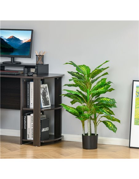 HOMCOM 2 PCs Artificial Evergreen Tree Fake Decorative Plant in Nursery Pot for Indoor Outdoor Décor, Green 830-P102 - pic 97677 | FastDaddyshop