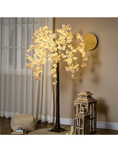 HOMCOM 450 LED Light Decorative Artificial Blossom Tree - Pink 830-912V70PK - pic 97680 | FastDaddyshop