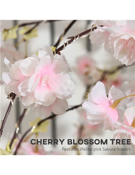 HOMCOM 450 LED Light Decorative Artificial Blossom Tree - Pink 830-912V70PK - pic 97683 | FastDaddyshop