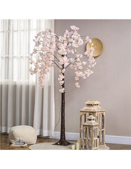 HOMCOM 450 LED Light Decorative Artificial Blossom Tree - Pink 830-912V70PK - pic 97686 | FastDaddyshop