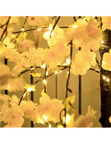 HOMCOM 450 LED Light Decorative Artificial Blossom Tree - Pink 830-912V70PK