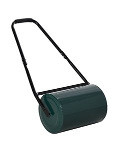 Outsunny Heavy Duty Garden Lawn Roller, Water or Sand Filled Steel Drum, Green 845-021