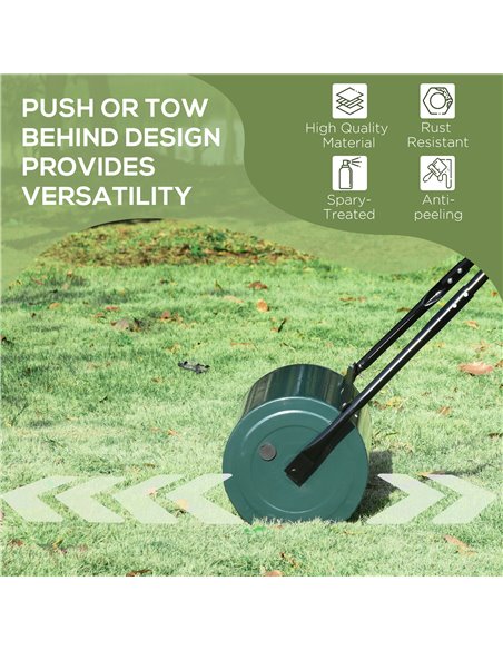 Outsunny Heavy Duty Garden Lawn Roller, Water or Sand Filled Steel Drum, Green 845-021 - pic 97711 | FastDaddyshop