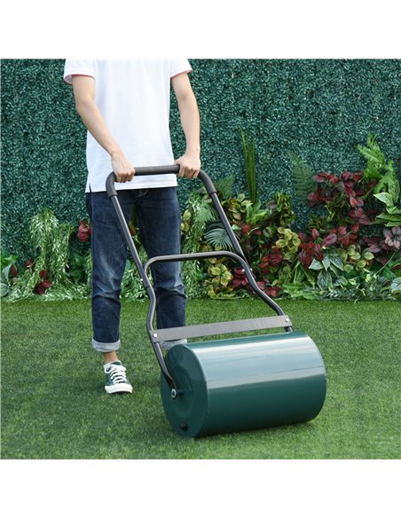Outsunny 40L Lawn Roller Drum Scraper Bar Collapsible Handle Water or Sand Filled Φ32cm Green 845-060 - pic 97725 | FastDaddyshop