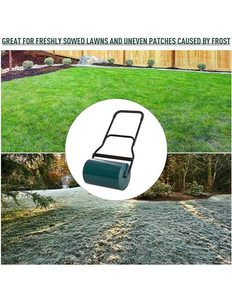 Outsunny 40L Lawn Roller Drum Scraper Bar Collapsible Handle Water or Sand Filled Φ32cm Green 845-060 - pic 97727 | FastDaddyshop