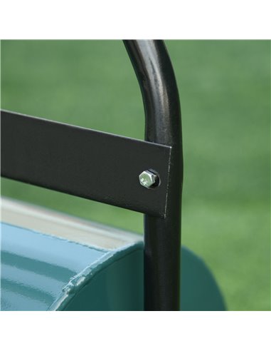 Outsunny 40L Lawn Roller Drum Scraper Bar Collapsible Handle Water or Sand Filled Φ32cm Green 845-060