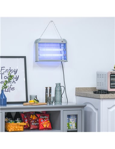Outsunny Electric Fly Mosquito Killer, 20W Free Standing or Wall Hanging, Electric Fly Zapper, Bug & Insect Killer 849-010