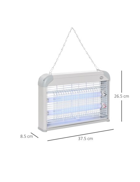 Outsunny Electric Fly Mosquito Killer, 20W Free Standing or Wall Hanging, Electric Fly Zapper, Bug & Insect Killer 849-010 - pic 97771 | FastDaddyshop